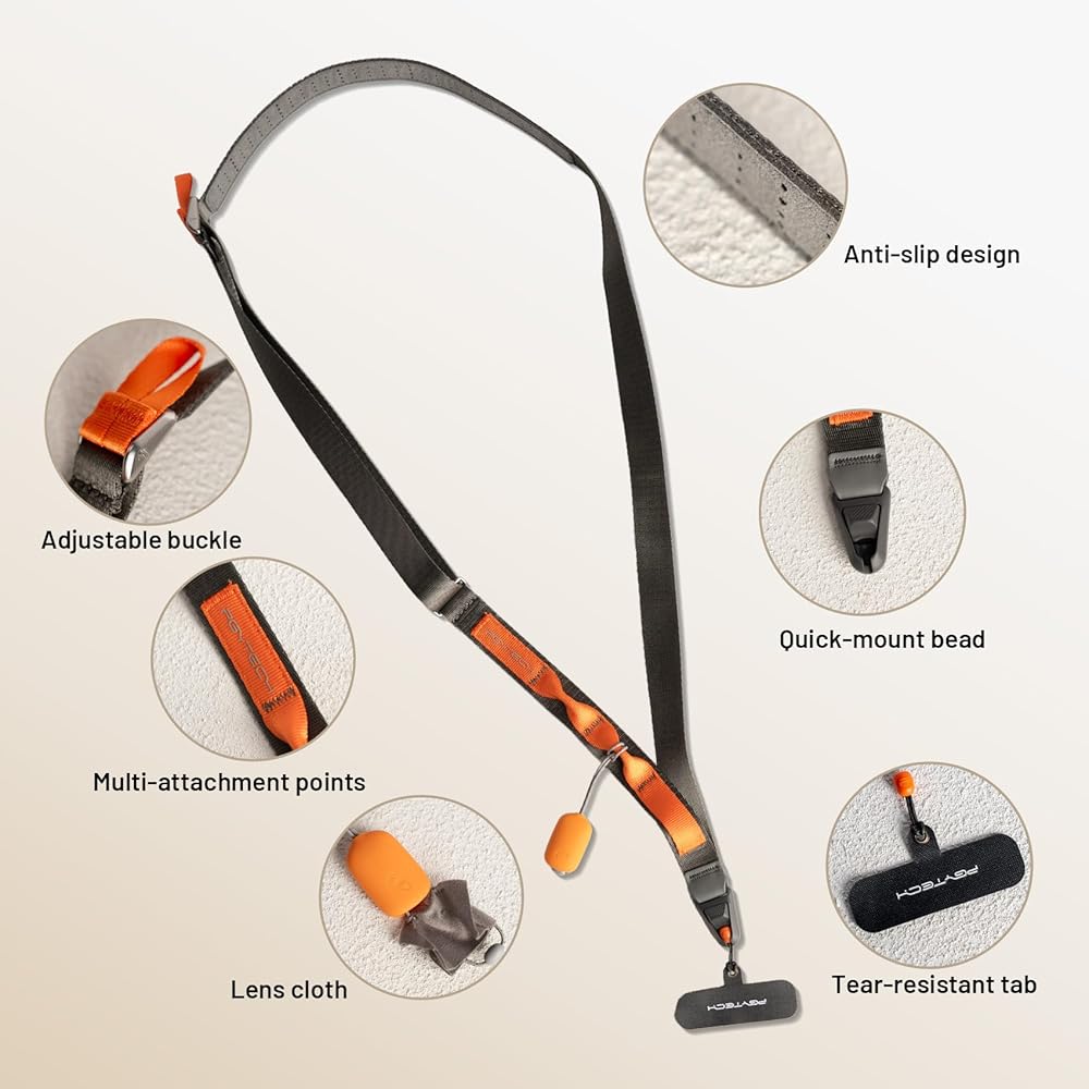 Amazon.com: PGYTECH LinkGo Phone Lanyard with Lens Cloth, Anti